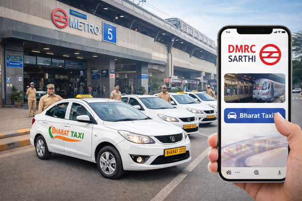 Bharat Taxi services now available at Delhi Metro stations; bookings enabled via DMRC Sarthi app